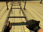 When climbing ladders, feeling up a knife is the best way to pass the time.